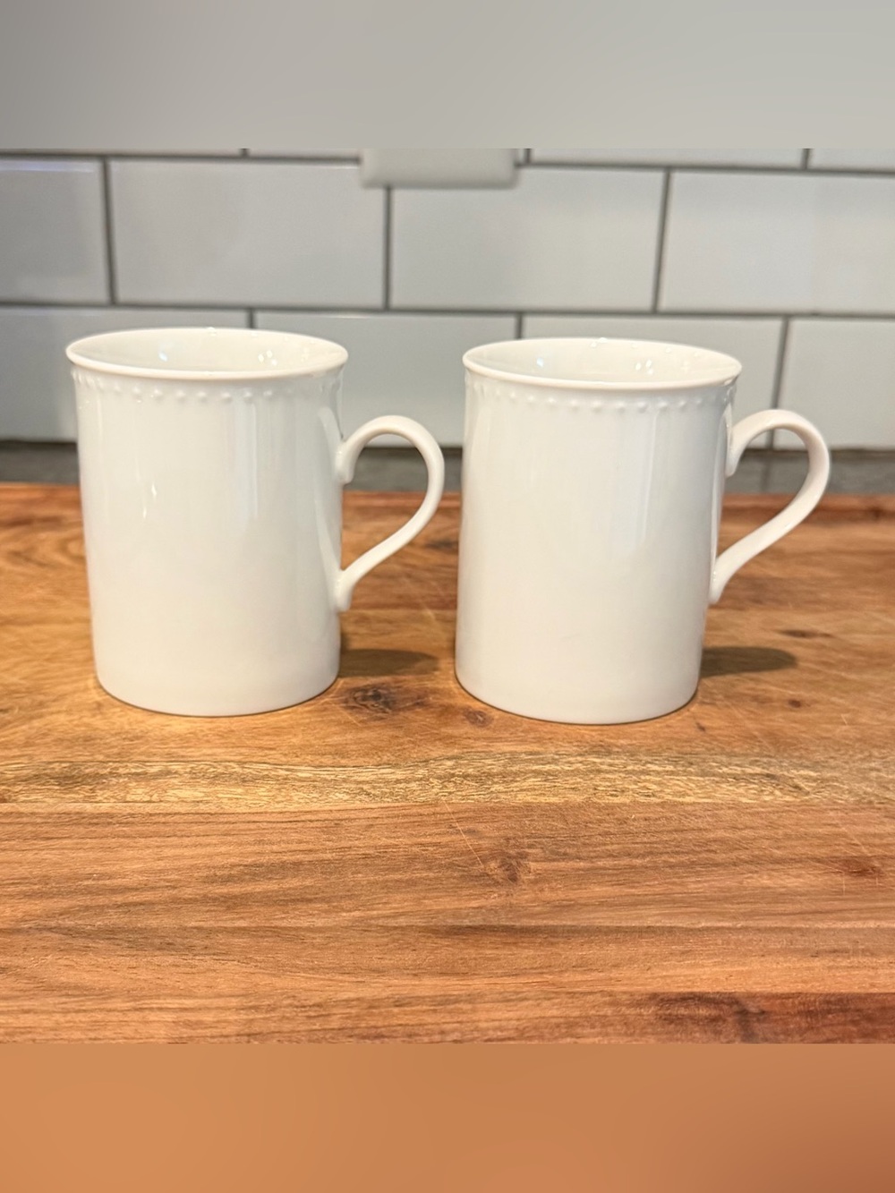 (3) Crate & Barrel Staccato Coffee Cup Mug - Porcelain 11 oz